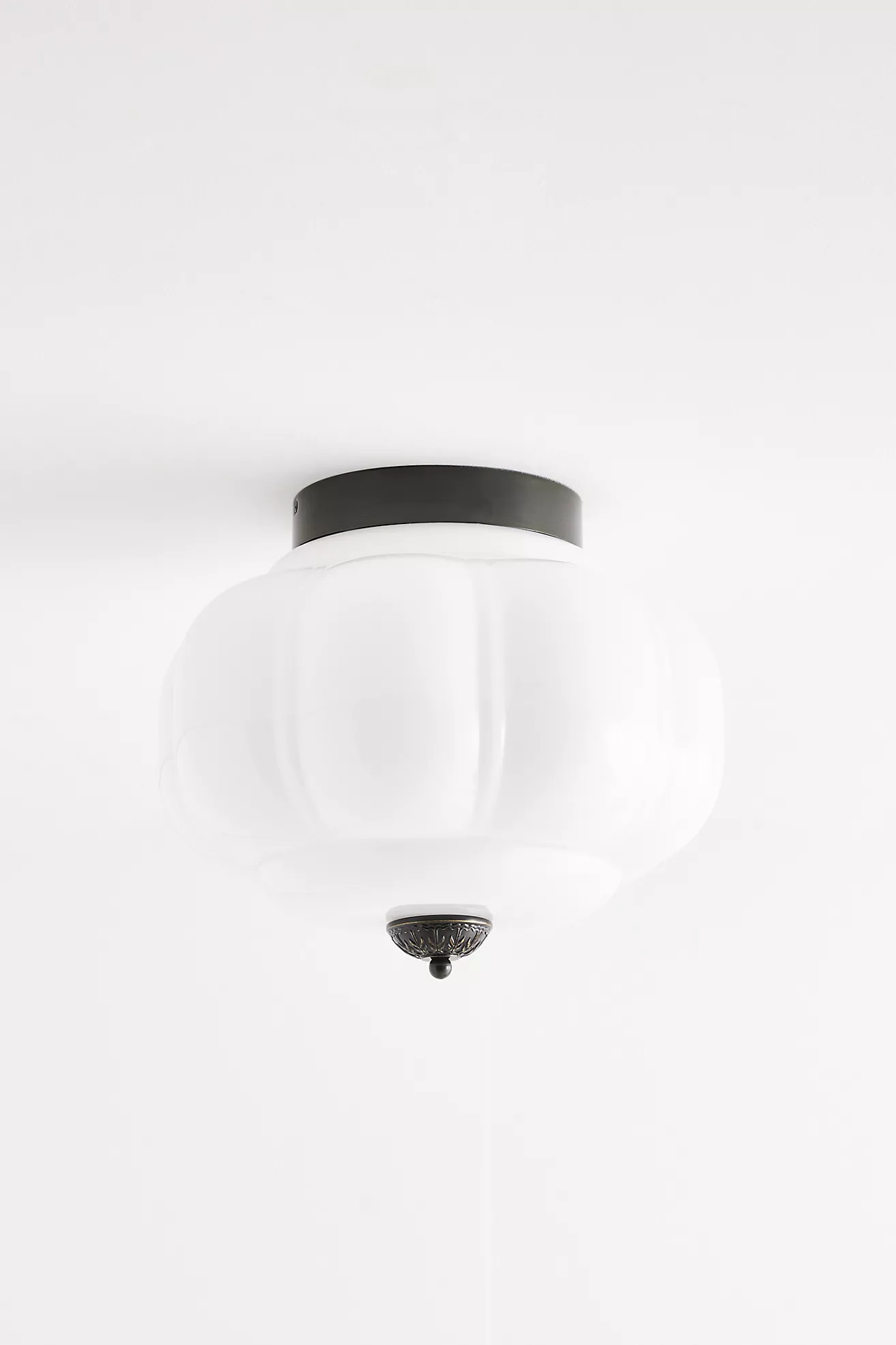 The Eloise Scallop Milk Glass Flush Mount Ceiling Light | Anthropologie (US)