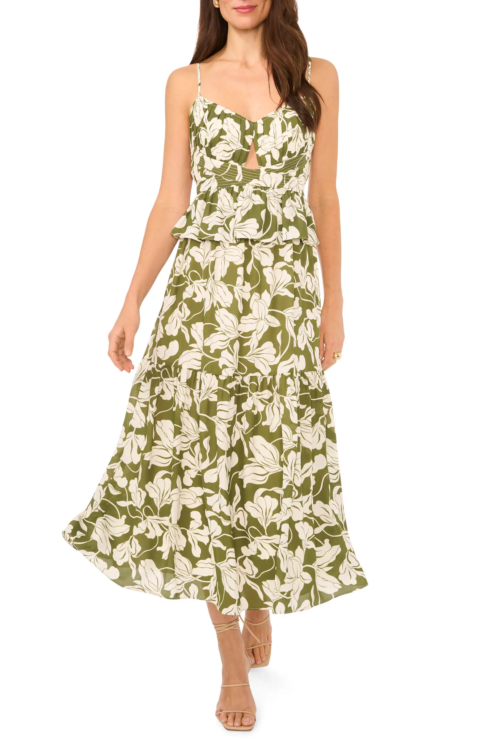 The Lila Floral Tiered Midi Dress | Nordstrom