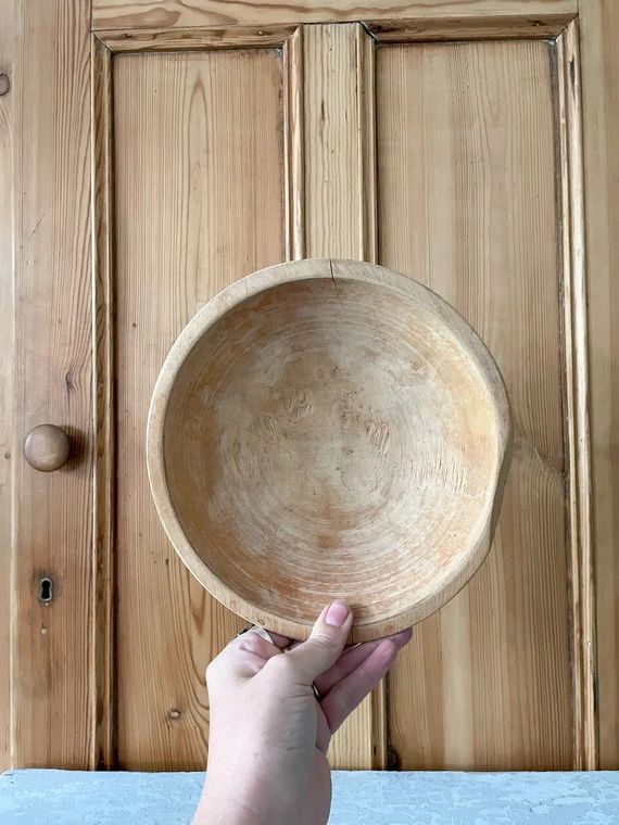 Vintage Small Wood Bowl // Farmhouse Decor | Etsy (US)