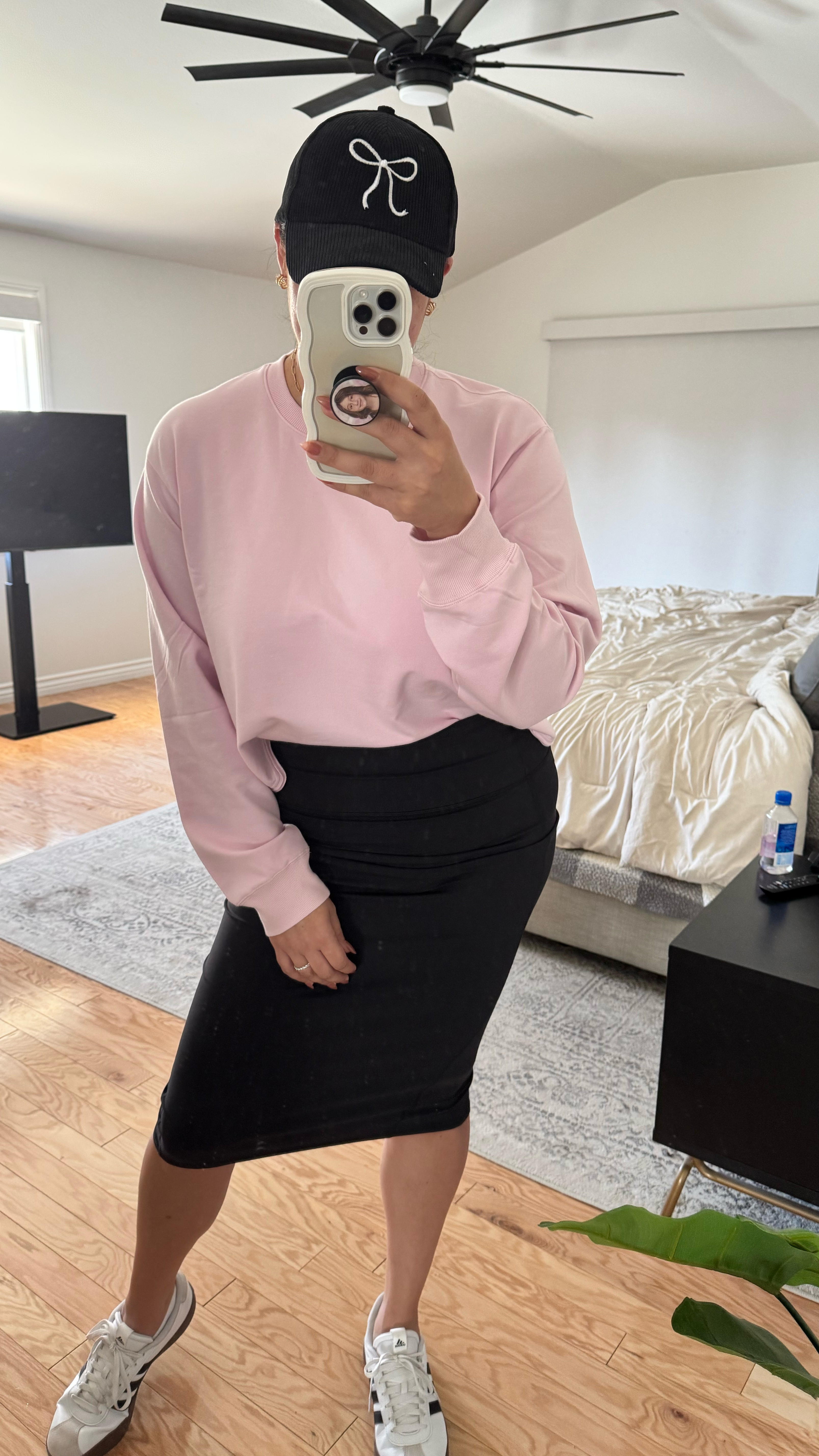 Saturday outfit, weekend outfit, winter casual, mom outfit, baseball mom, casual outfit, sneakers, skirt, crop sweater, crop top, tennis shoes, adidas 

#LTKWatchNow #LTKFamily #LTKSeasonal