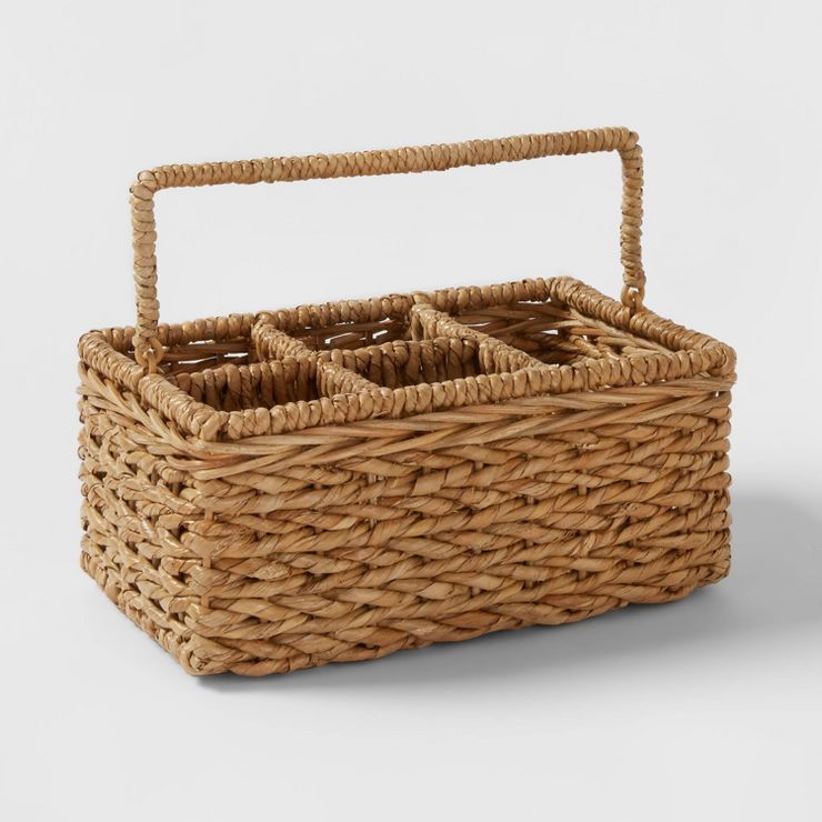 Chunky Seagrass Woven Utensil Caddy Beige - Threshold™ | Target