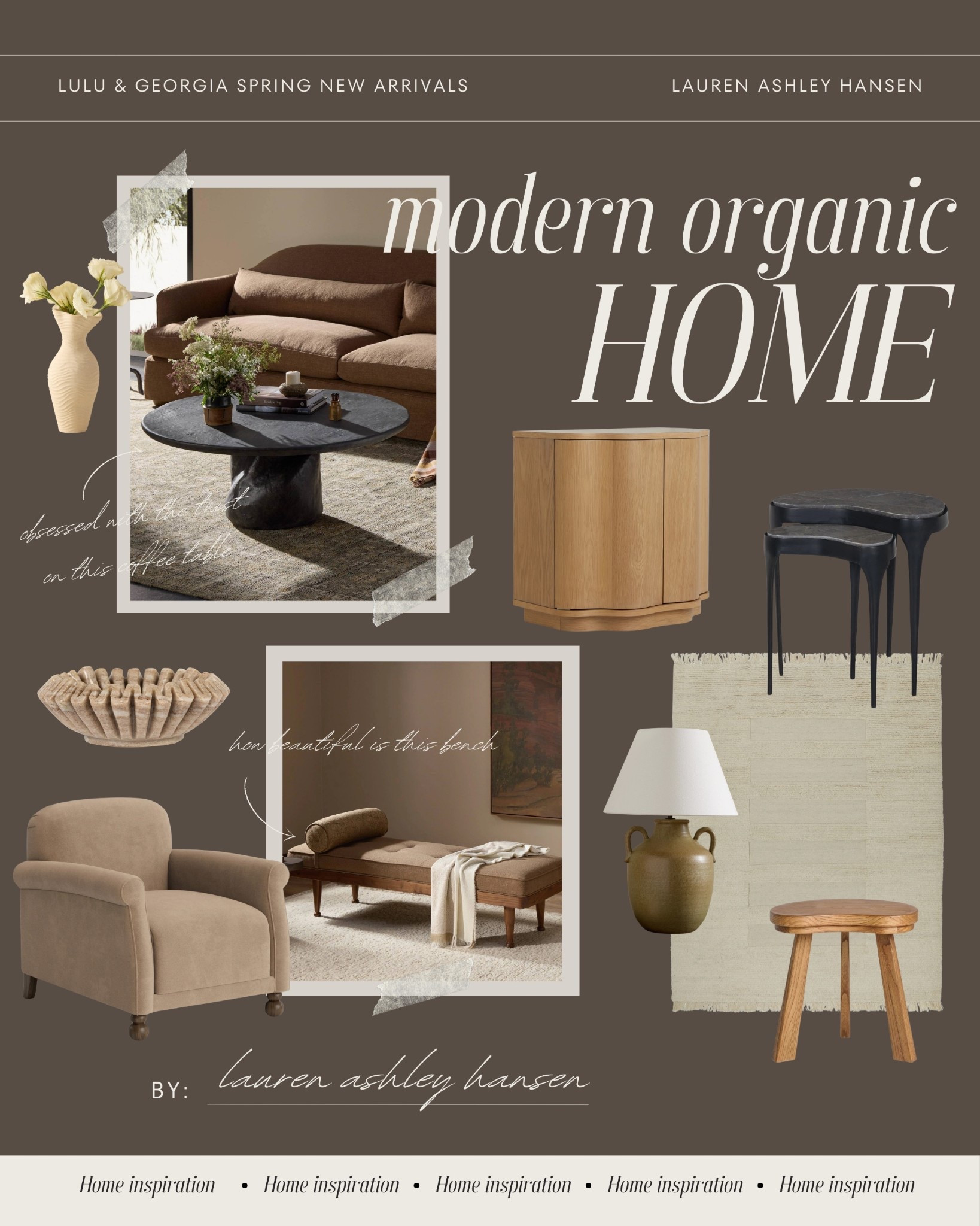 New spring finds and favorites from Lulu & Georgia! I love this warm and cozy take on spring with modern lines, organic textures, soft neutrals, and high-end finishes. Obsessed! 

#LTKHome