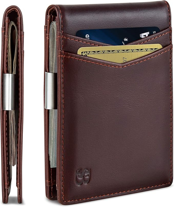 SERMAN BRANDS Money Clip Wallet - Mens Wallets slim Front Pocket RFID Blocking Card Holder Minima... | Amazon (US)
