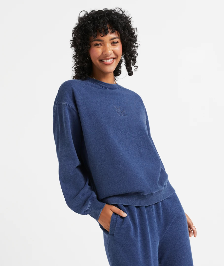 REWIND INDIGO DYE SLOUCHY SWEAT | Sportsgirl