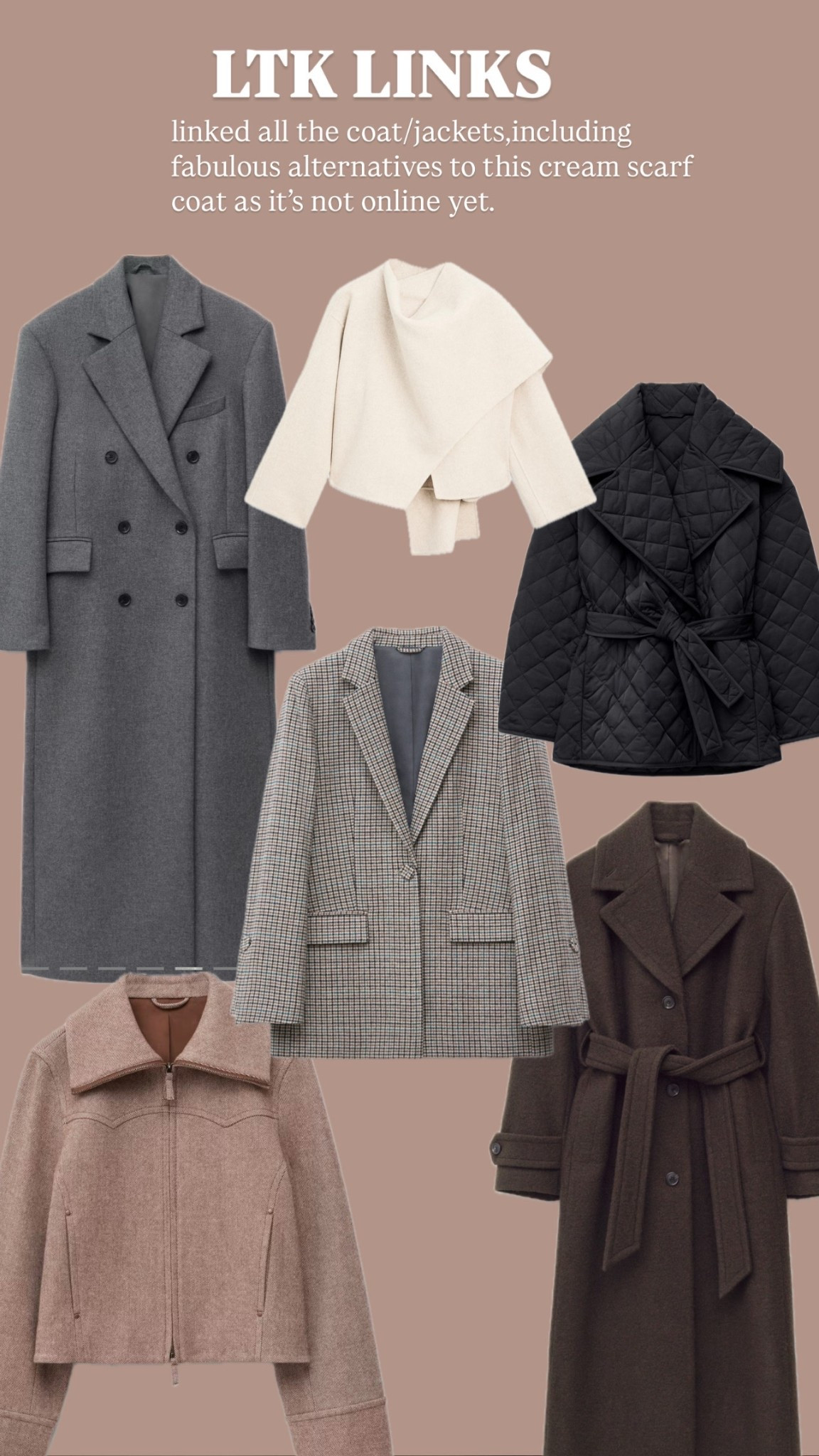 Autumn winter jackets/coats

Blazer, wall coat, crop jacket, tweed, jacket, scarf, coat, pad jacket, walking jacket, chocolate brown jacket, grey jacket, grey wall coat, autumn fashion, winter style winter coat

#LTKFashionMonth #LTKautumn