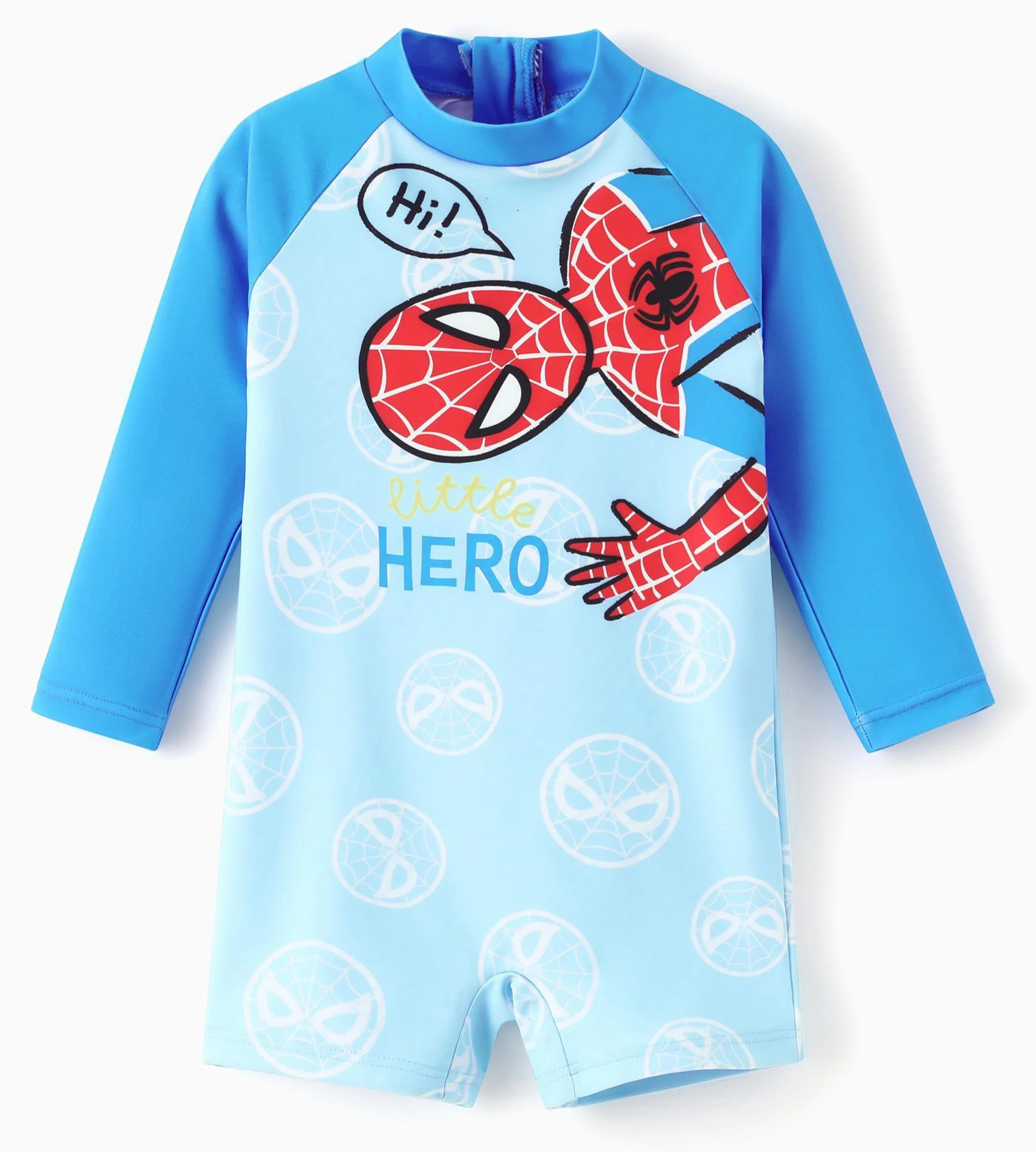 Marvel Spider-Man Baby Boys Zipper Rash Guard Summer UFP50+ One-Piece Swimsui Toddler Blue Bathin... | Walmart (US)
