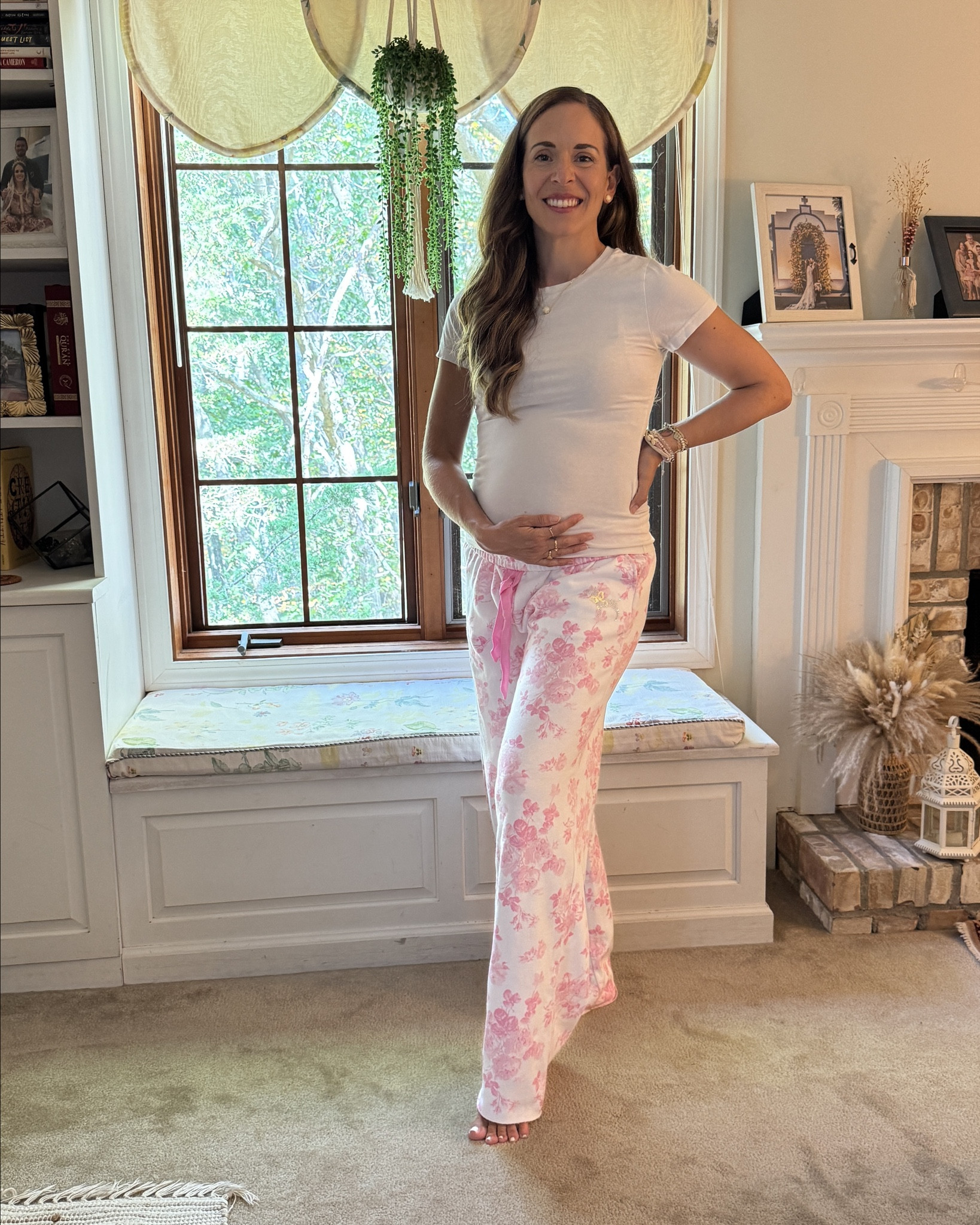 Obsessed with my new floral cottage core wide leg sweatpants from the LoveShack Fancy X Pink collection with Victoria’s Secret Pink! Tagging my fave looks from the collab as well as these. They are bump friendly and run big so I didn’t need to size up to a medium even at 6 months pregnant 🤰🏻🌸🎀💕

#LTKStyleTip #LTKBump #LTKFindsUnder100