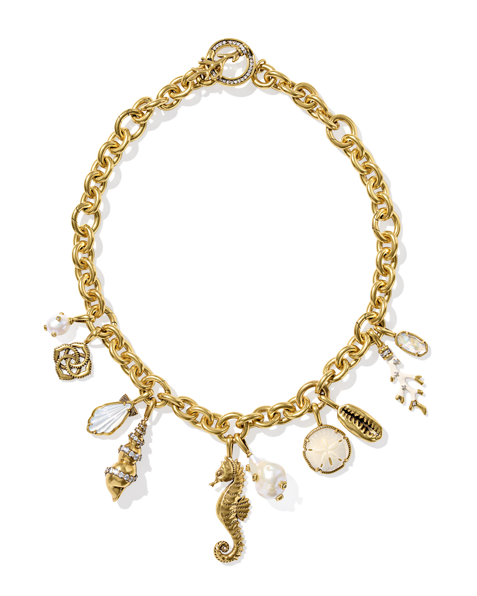 Alexa Gold Statement Charm Necklace | Kendra Scott