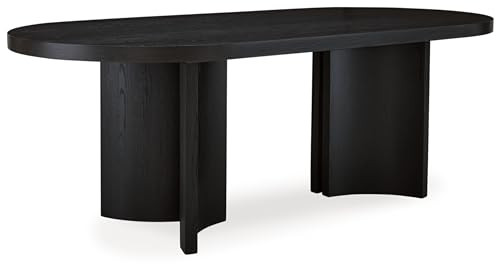 Signature Design by Ashley Rowanbeck Dining Table, 86" W x 42" D x 30" H, Black | Amazon (US)