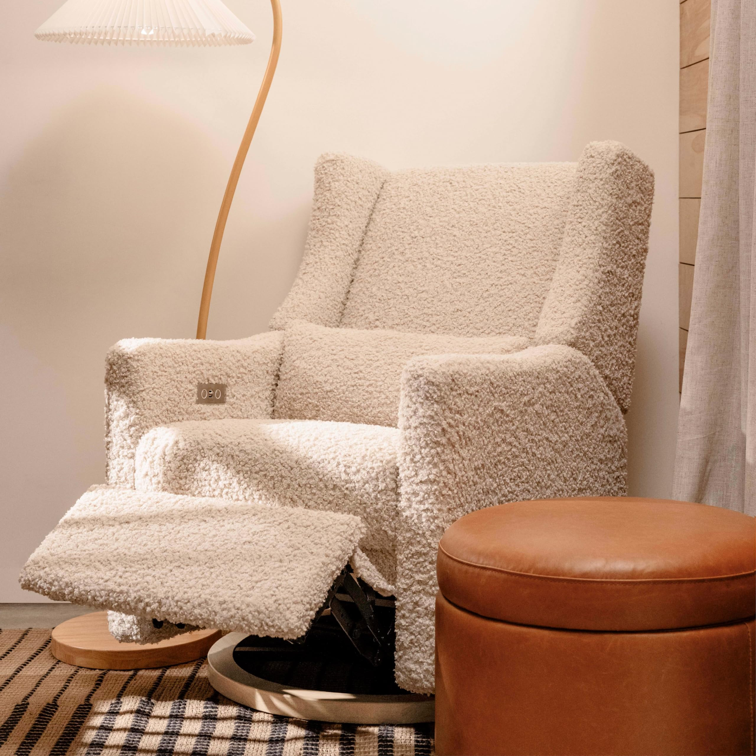 Kiwi Glider Recliner w/Electronic Control and USB | in Almond Teddy Loop w/Light Wood Base, Green... | Amazon (US)