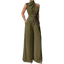2 Piece Sets for Women Sleeveless Crop Top and Wide Leg Pants Going Out Outfits | Amazon (US)