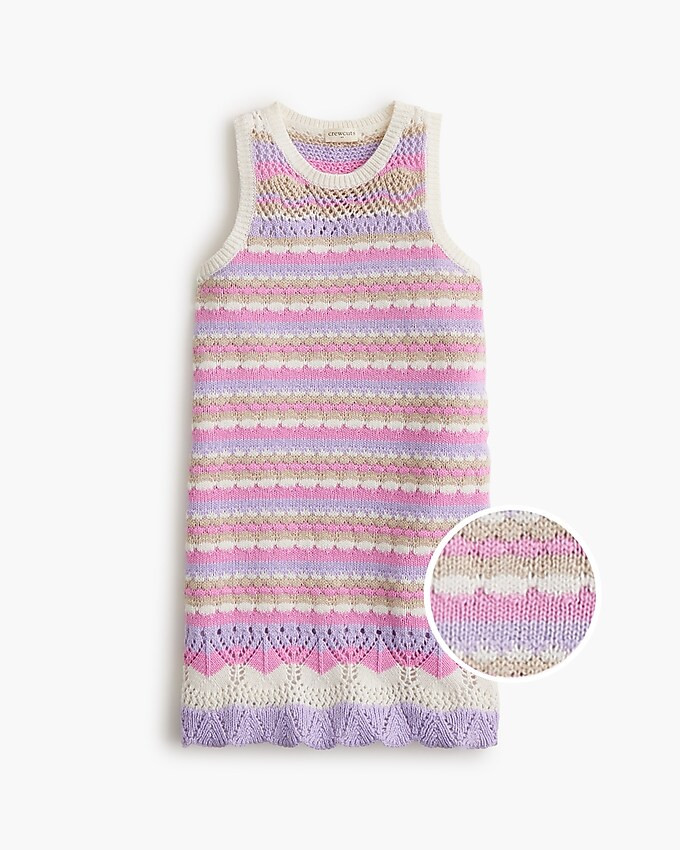 Girls' striped crochet sweater-dress | J.Crew Factory