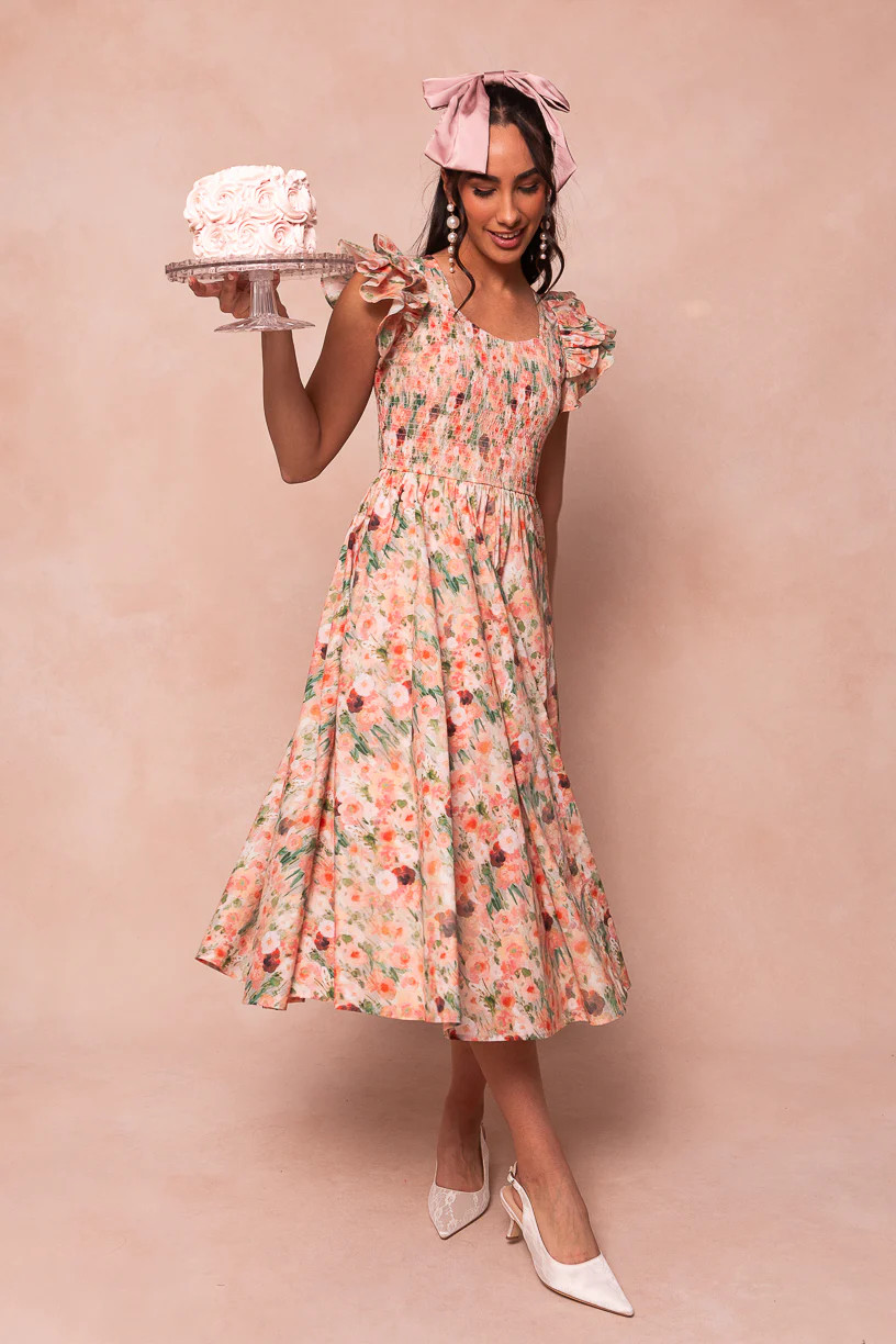 Hattie Dress in Watercolor Floral | Ivy City Co
