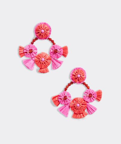 Raffia Beaded Firework Earrings | vineyard vines