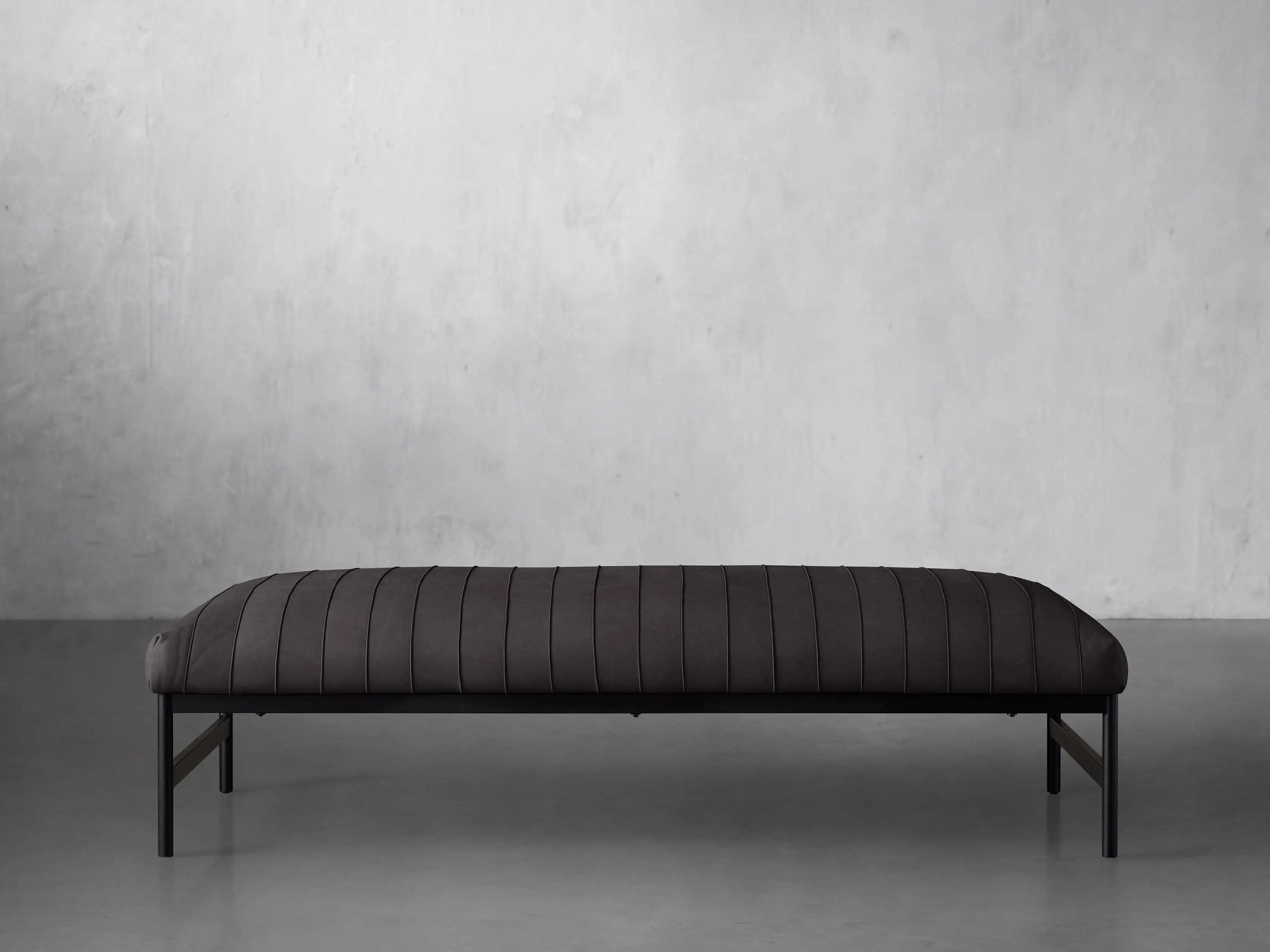 Antwerp Leather Bench in Lanie Graphite | Arhaus
