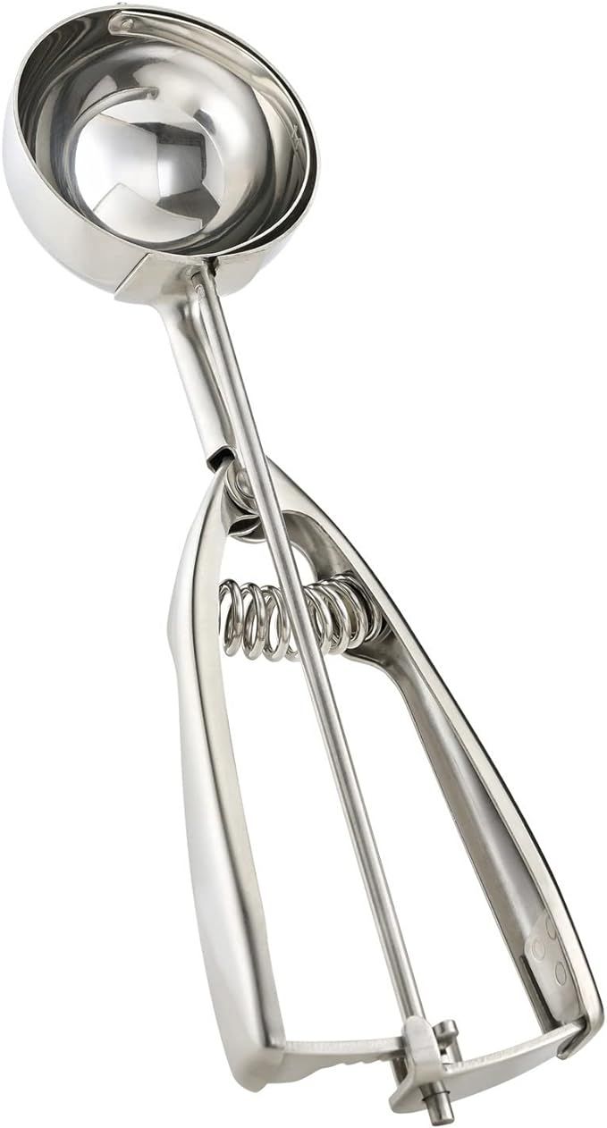Solula 18/8 Stainless Steel Large Ice Cream Scoop Disher Melon Baller 4 Tablespoon | Amazon (US)