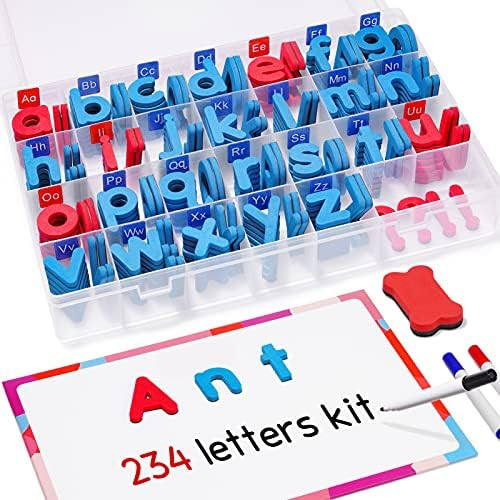 JoyNote Classroom Magnetic Letters Kit 234 Pcs with Double-Side Magnet Board - Foam Alphabet Letters | Amazon (US)