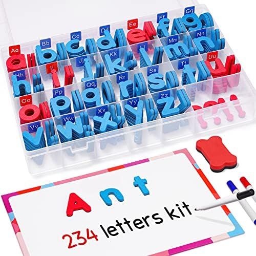 JoyNote Classroom Magnetic Letters Kit 234 Pcs with Double-Side Magnet Board - Foam Alphabet Letters | Amazon (US)