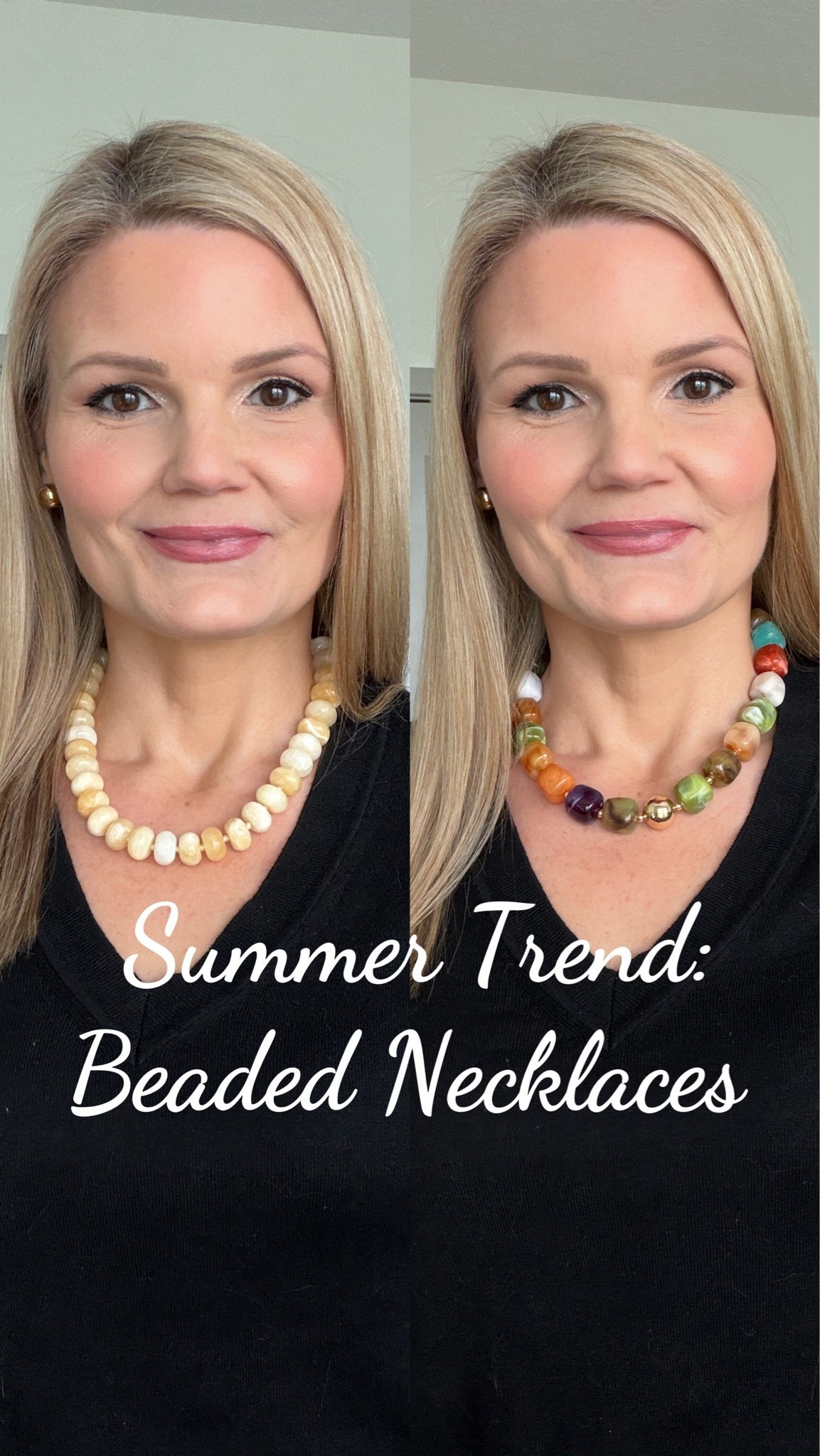 Gorgeous chunky beaded necklaces! The one on the left is from Free People, the one on the right (colorful) is from Amazon.

#LTKootd #LTKOver40 #LTKSeasonal