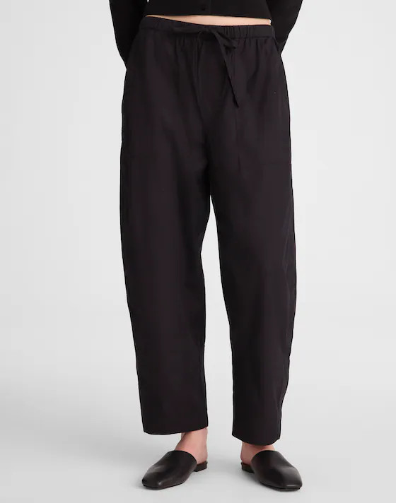 Pull-On Barrel-Leg Utility Pants in Poplin | Madewell