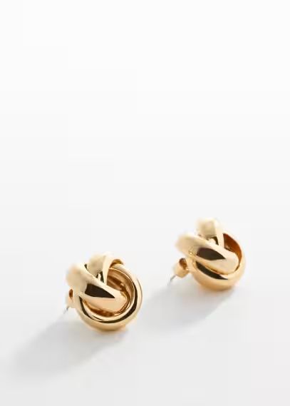 Intertwined hoop earrings -  Women | Mango United Kingdom | MANGO (UK)