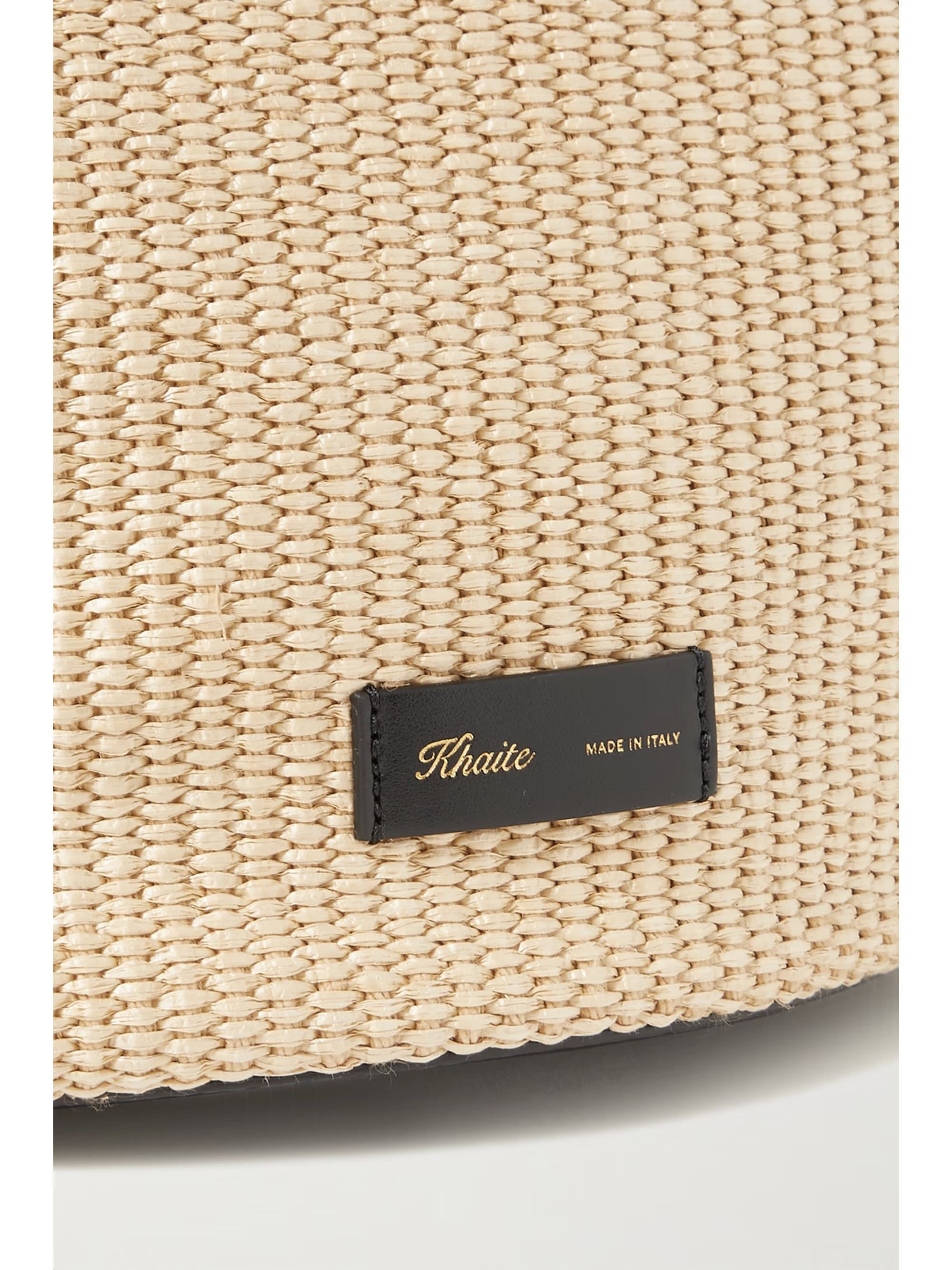 Beige Osa leather-trimmed raffia tote | KHAITE | NET-A-PORTER | NET-A-PORTER (US)