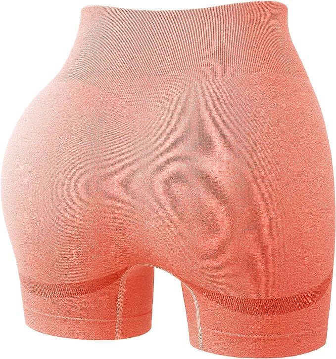 Vigorics Seamless Yoga Tummy Control Booty Shorts for Women Butt Lifting Textured Biker Leggings | Amazon (US)