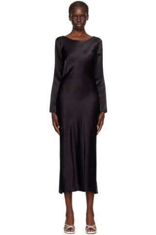 Black Crush Tie Back Maxi Dress | SSENSE