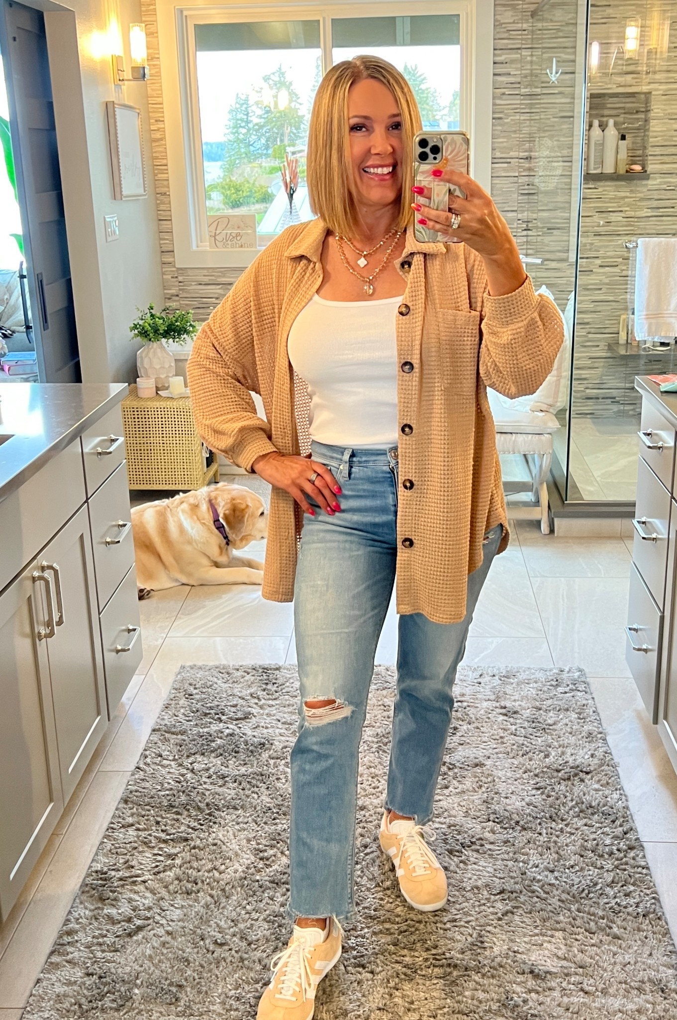 Spring OOTD
i’m wearing a medium in the Shacket 


#LTKActive #LTKFindsUnder100 #LTKSpringSale