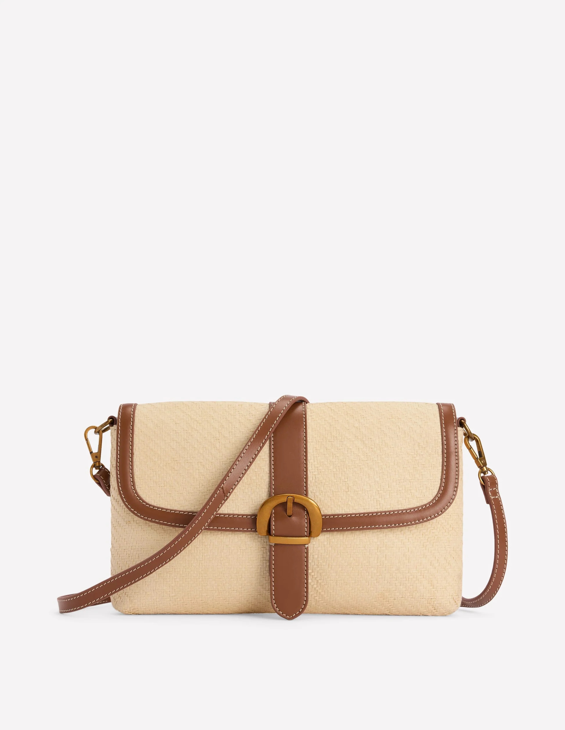 Buckle Crossbody Bag-Natural Raffia | Boden (US)