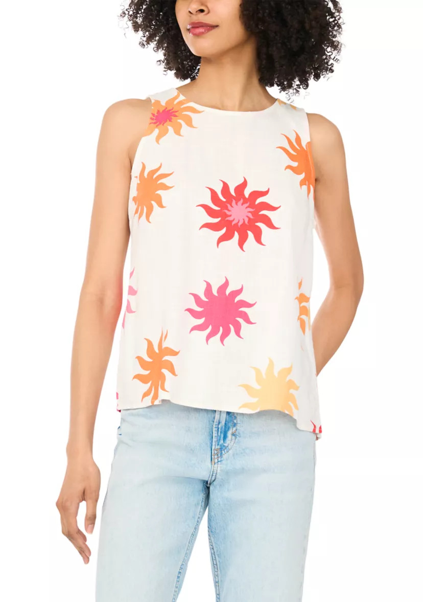 Women's Sleeveless Sun Print Top | Belk