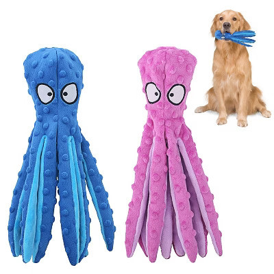 iMountek "2Pcs Squeaky Plush Octopus Dog Toys with Crinkle, No Stuffing, Teething & Interactive Training Toy" Blue & Pink | Target