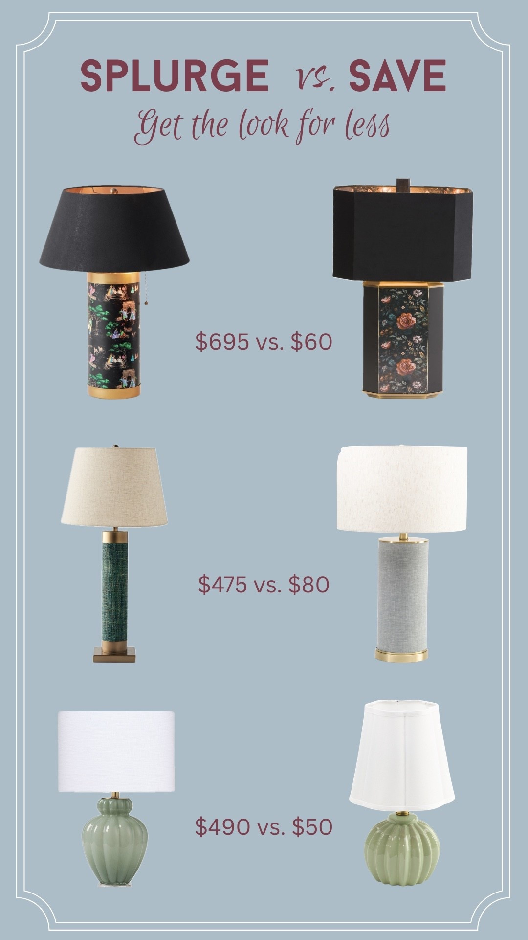 Get the look for less! 

#dupes #homedecor #lighting#lamps #interiordecor

#LTKHome