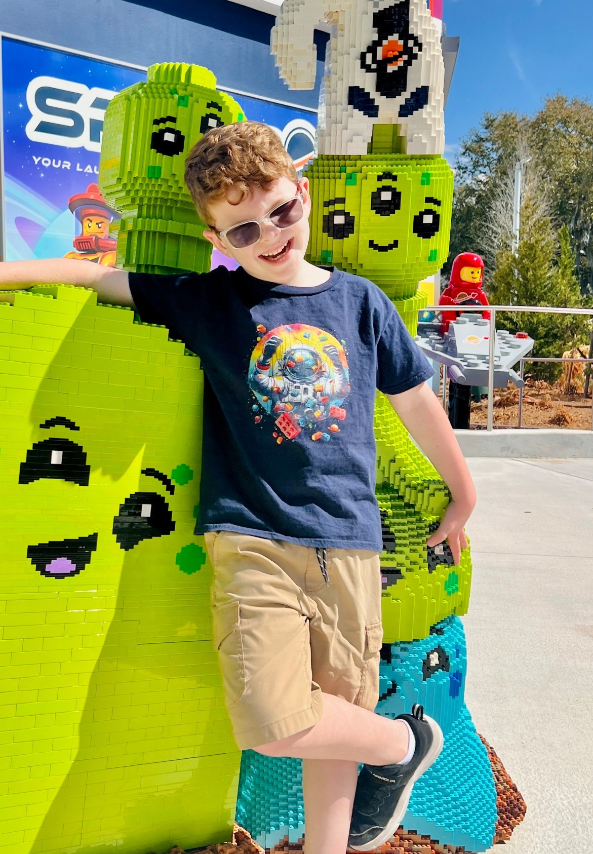 Love this shirt for Legoland trip. Perfect for the new Galacticoaster ride. Space themed, aliens, and legos we loved it. Legoland ootd. Legoland outfit. Boy ootd. Astronaut master builder. 

#LTKTravel #LTKvlog #LTKKids