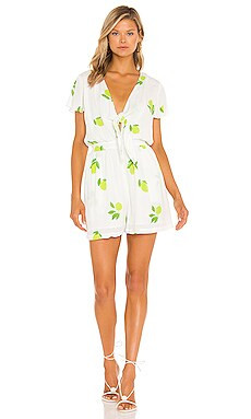 1. STATE Tie Front Romper in Lemon Grove Soft Ecru from Revolve.com | Revolve Clothing (Global)