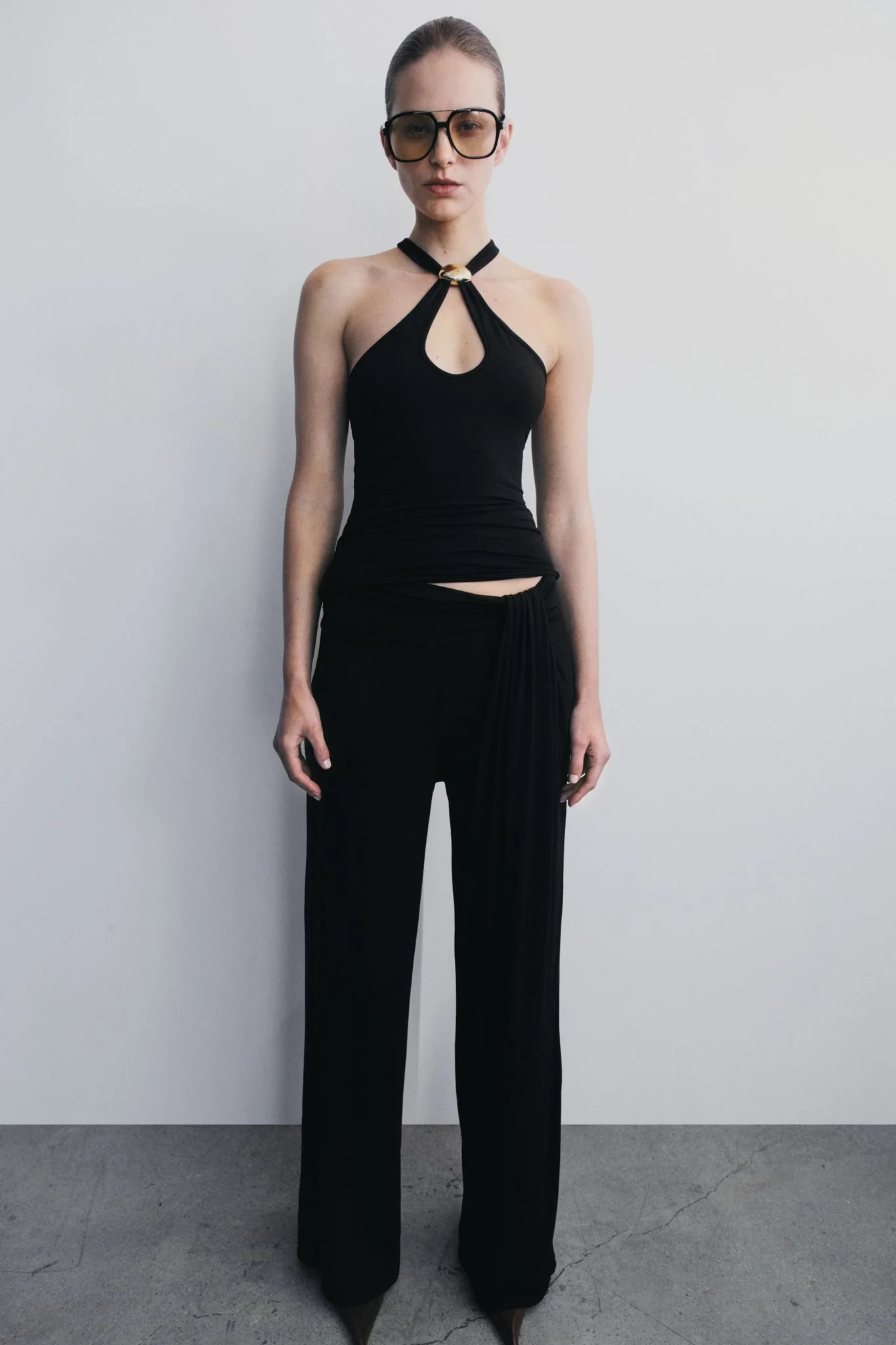 Modal Straight Leg Pant - Black | MESHKI US