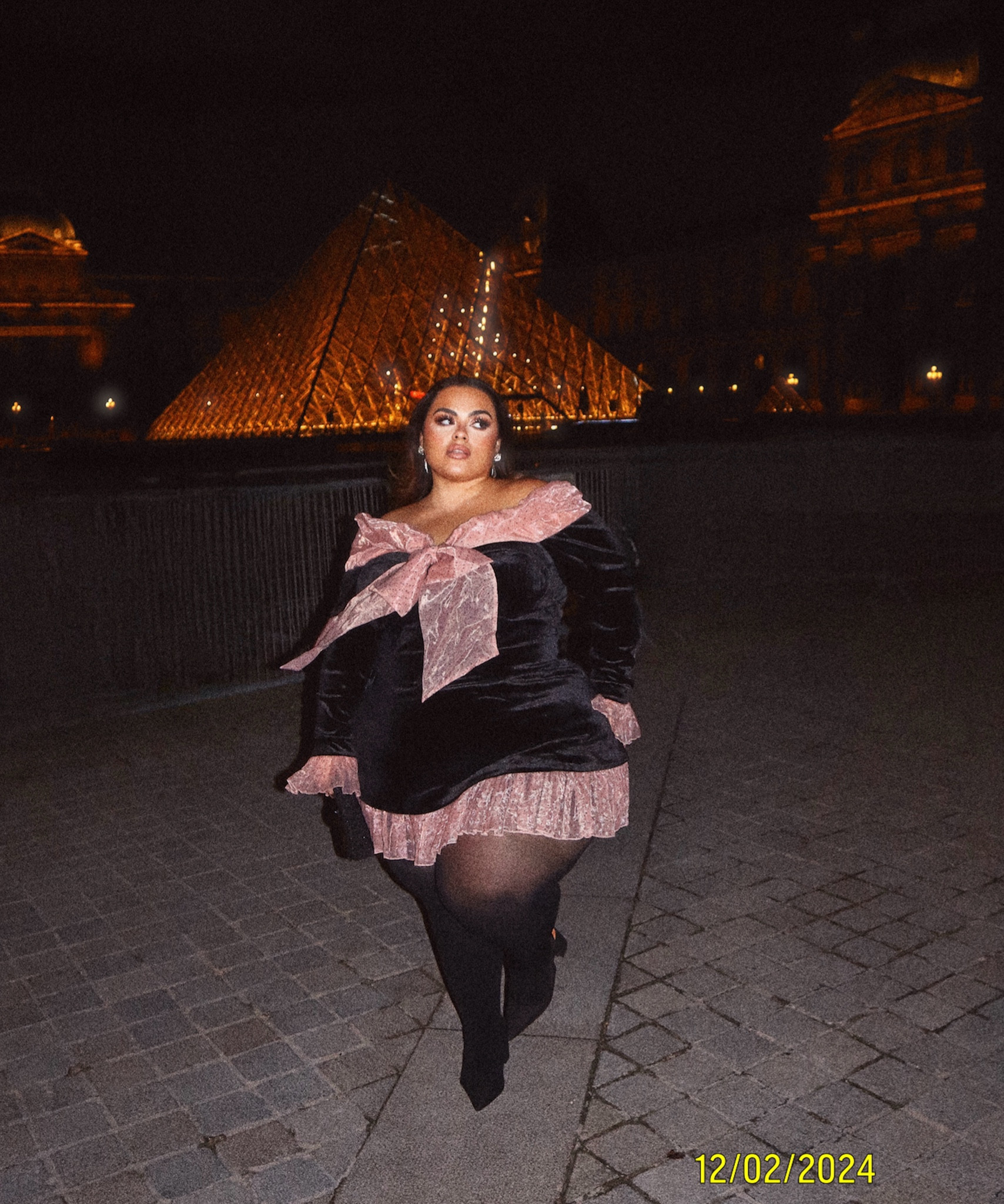 Th perfect Paris outfit !! Plus size fashion Paris style nyc style holiday dress cocktail dress mid size tights heels black heels wide fit 

#LTKHoliday #LTKSeasonal #LTKPlusSize
