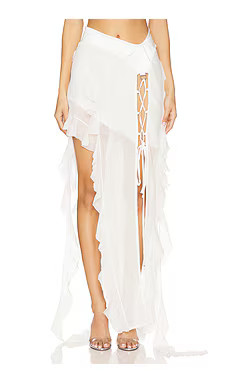 AMOR MIA Tear Maxi Skirt in White from Revolve.com | Revolve Clothing (Global)