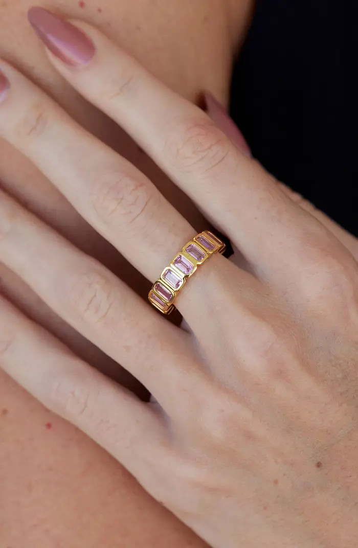 SAVVY CIE JEWELS Bezel Set CZ Eternity Band Ring | Nordstromrack | Nordstrom Rack