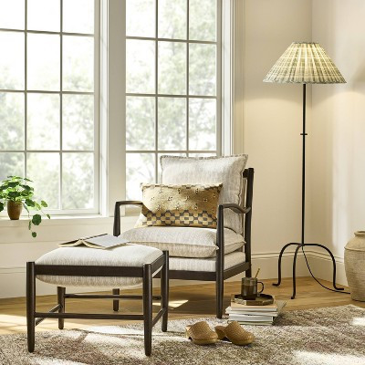 Metal Floor Lamp with Green Pleated Plaid Shade - Threshold™ designed with Studio McGee: ETL Listed, 62.5" Height | Target