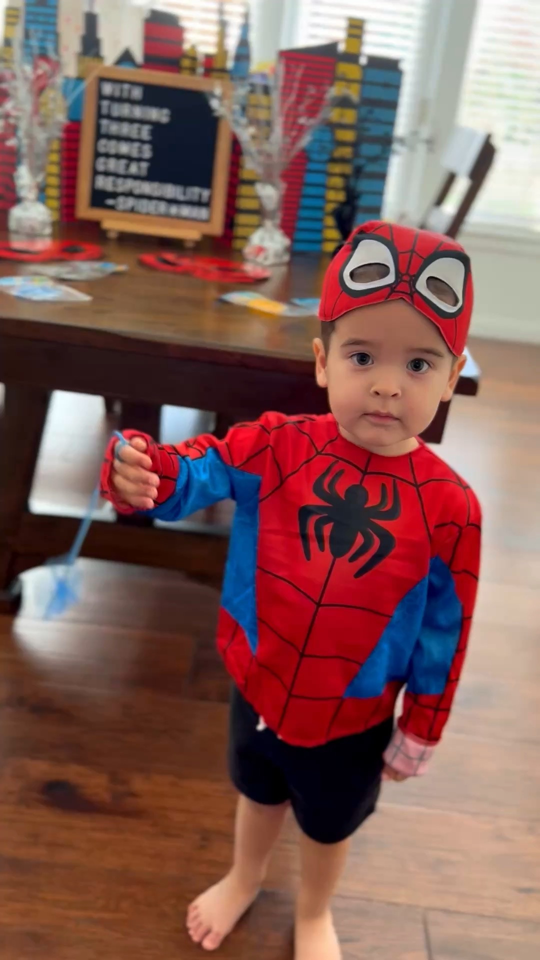 Spiderman Spidey costume & spiderweb sticky hand toy party favors #LTKParty

#LTKKids