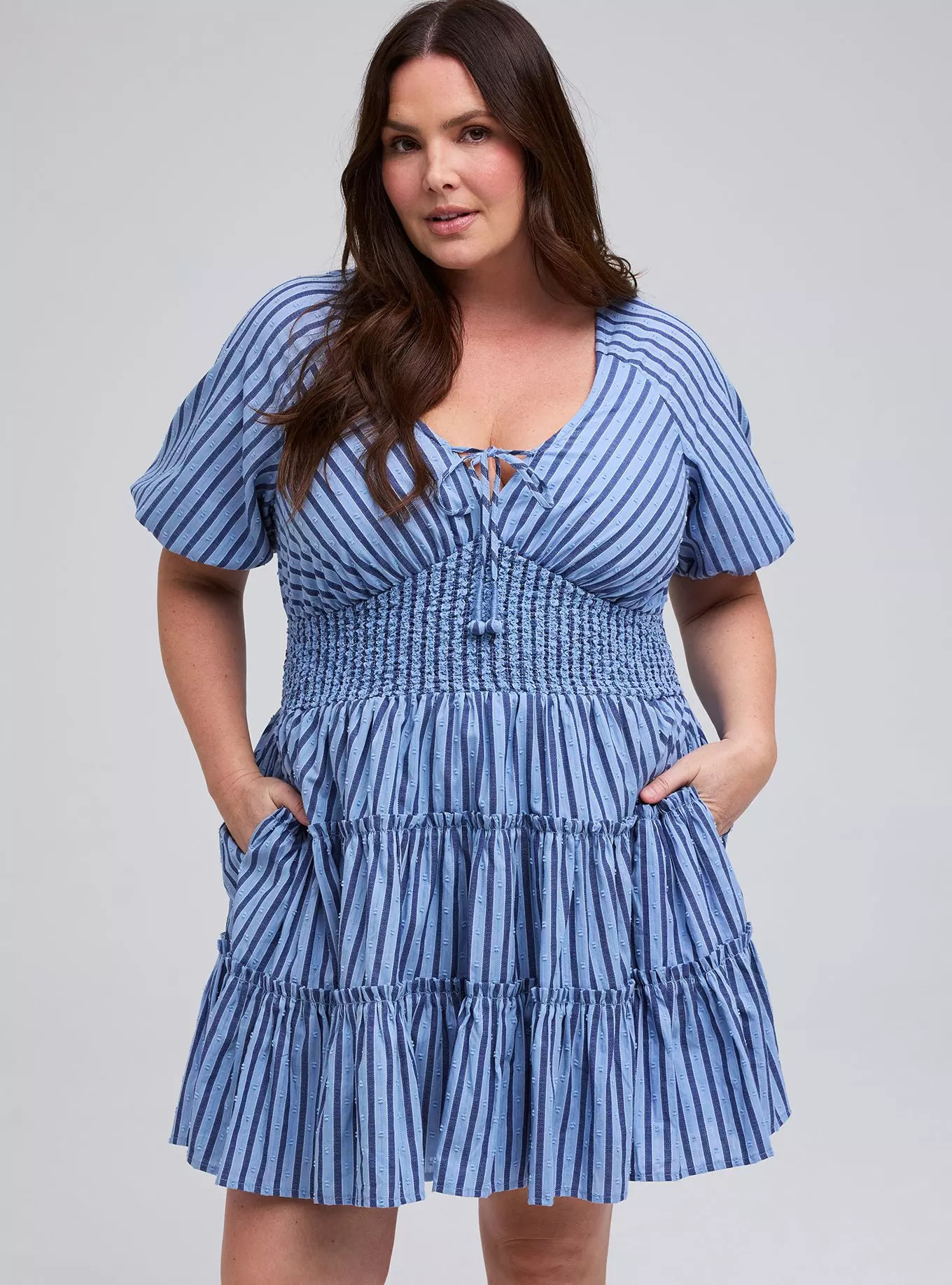 Belle Isle Puff Sleeve Mini Dress | Torrid (US & Canada)