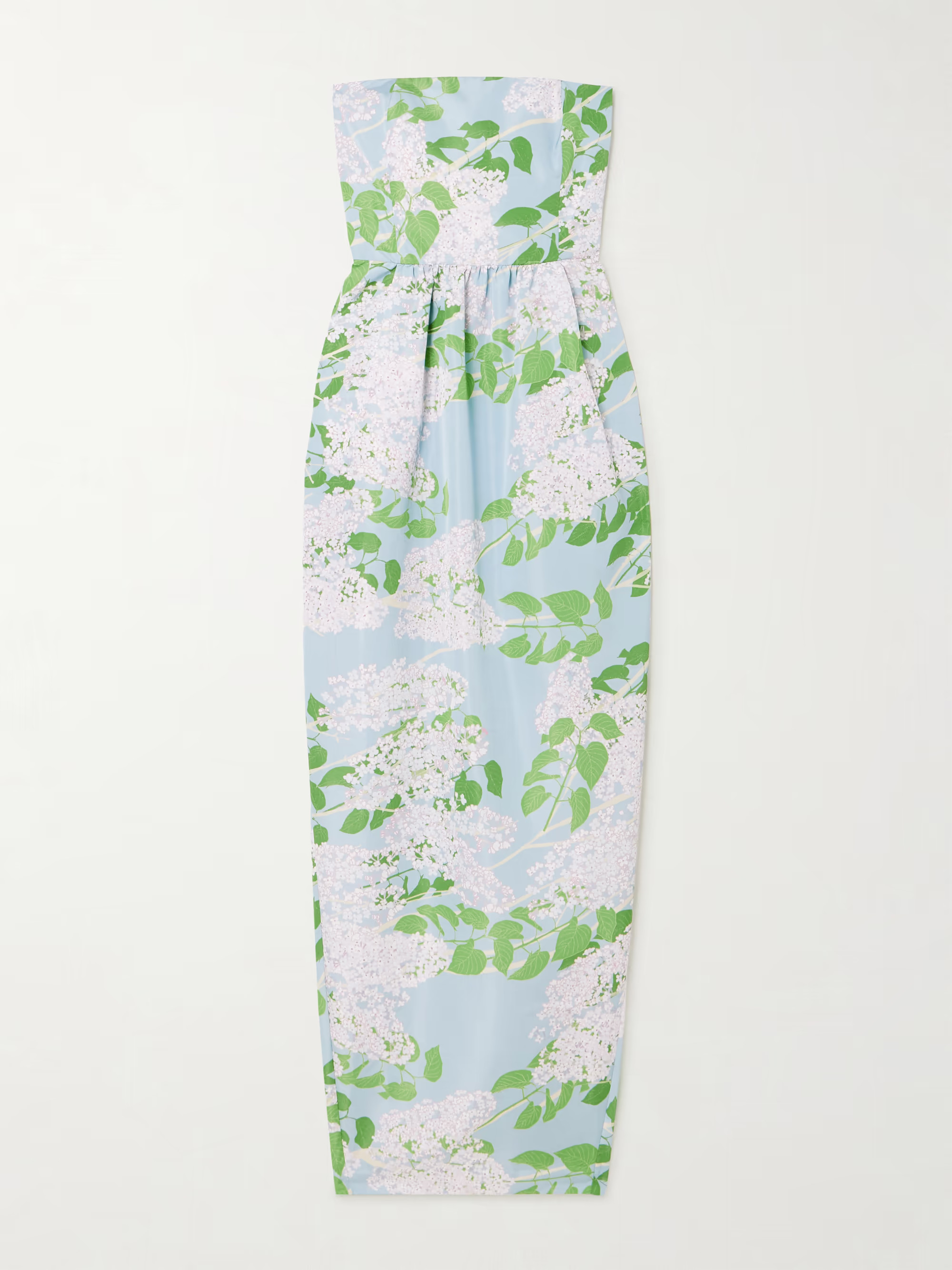 Lena strapless floral-print taffeta gown | NET-A-PORTER (US)
