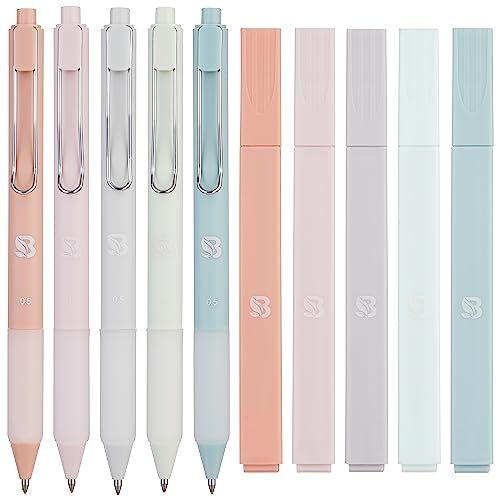 BLIEVE - Aesthetic Highlighters and Gel Pens With Soft Ink And Tip, Bible Highlighters and Pens N... | Amazon (US)