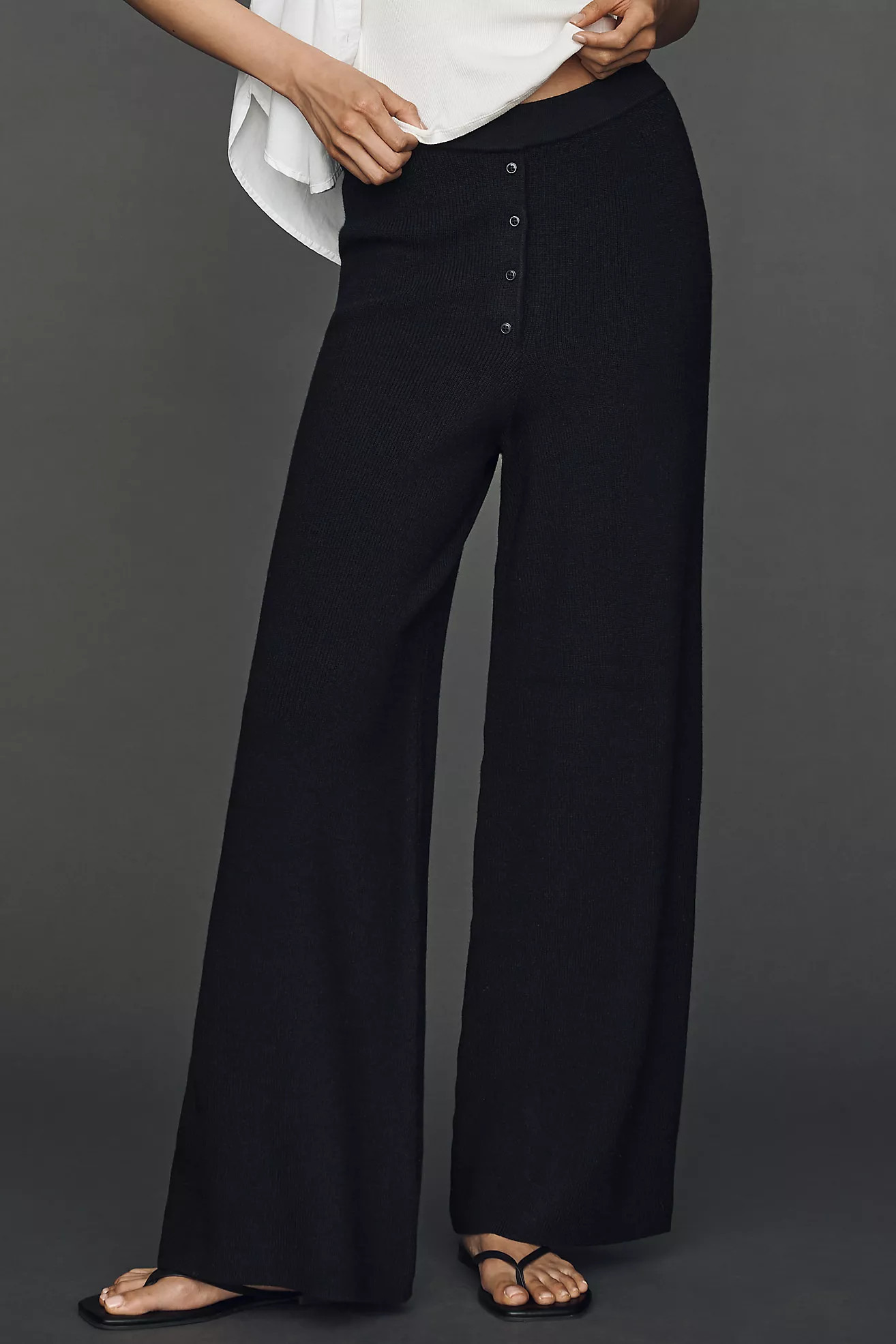 Daily Practice Knit Wide-Leg Trousers | Anthropologie (US)