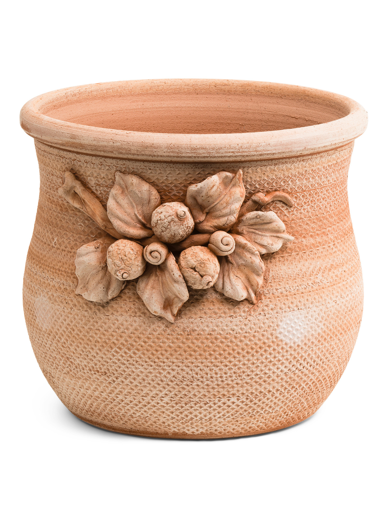 Made In Italy 13.5in Textured Terracotta Planter | TJ Maxx