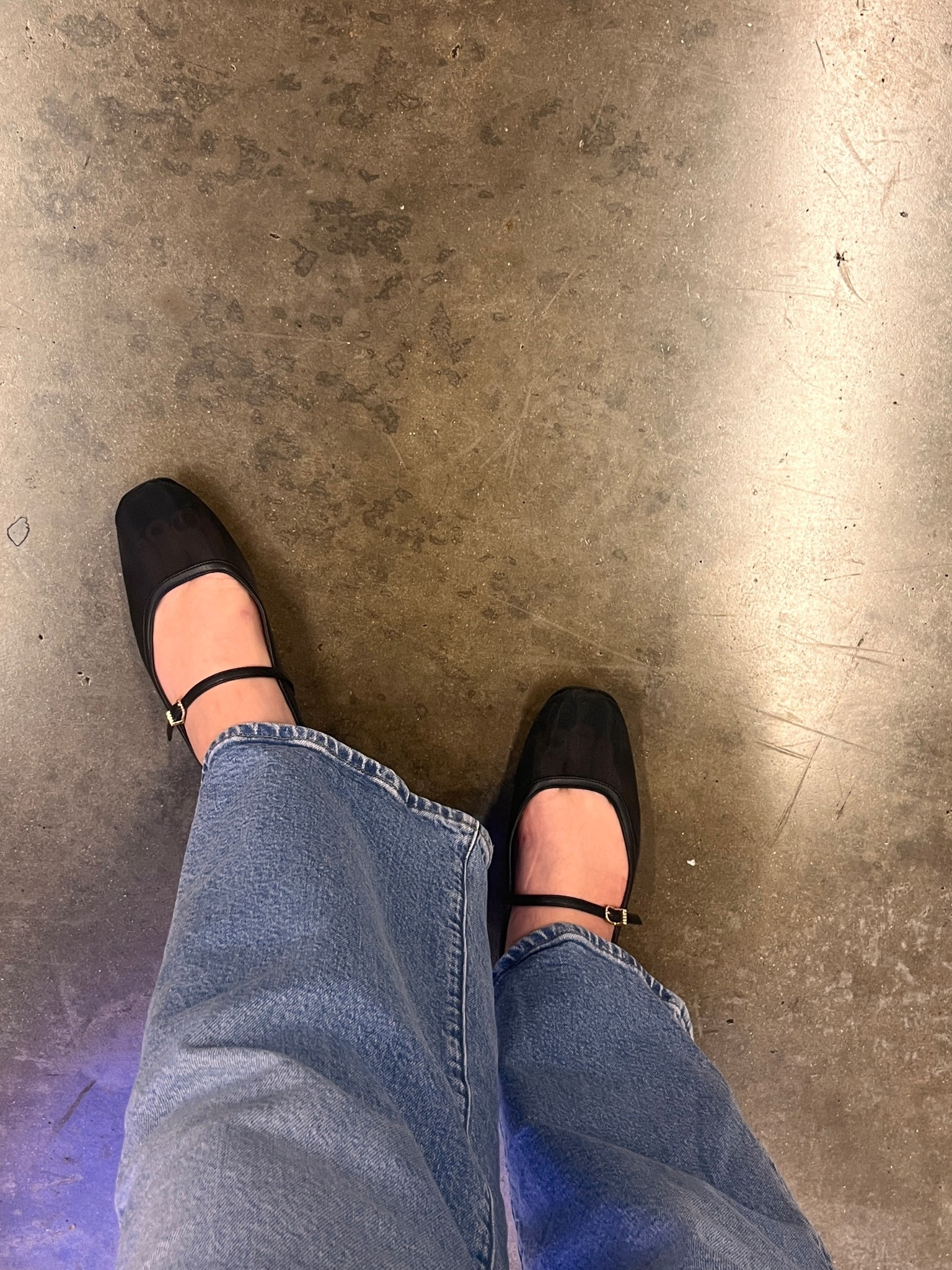 Mesh Mary Jane flats 