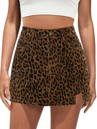 luvamia Skorts for Woman Leopard Cheetah Print Mini Skirt with Shorts High Waisted Trendy Cute St... | Amazon (US)