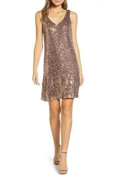 x Hi Sugarplum Holiday Soirée Sequin Shift Dress | Nordstrom