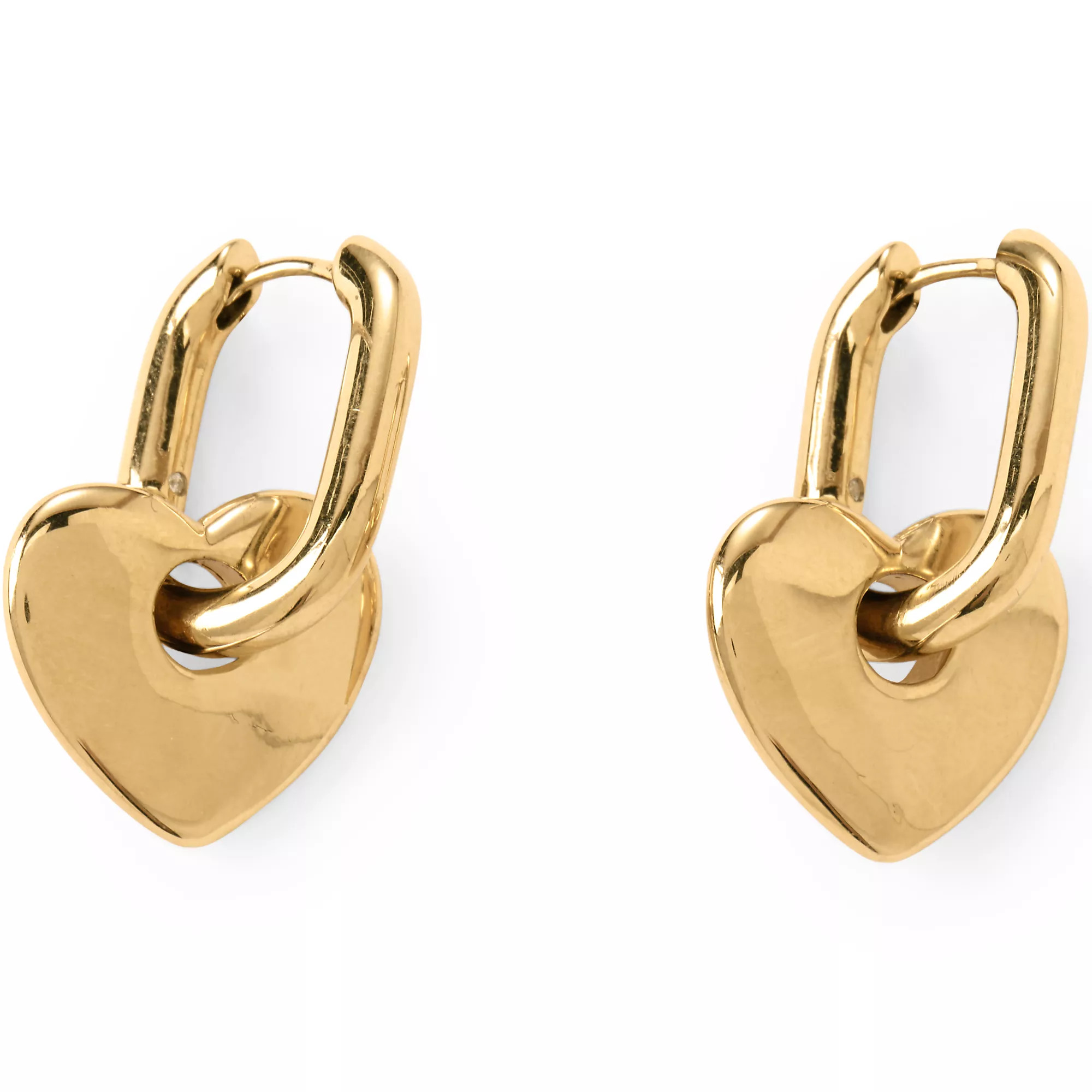 Water-Resistant Heart Hoop Earrings | Lands' End (US)